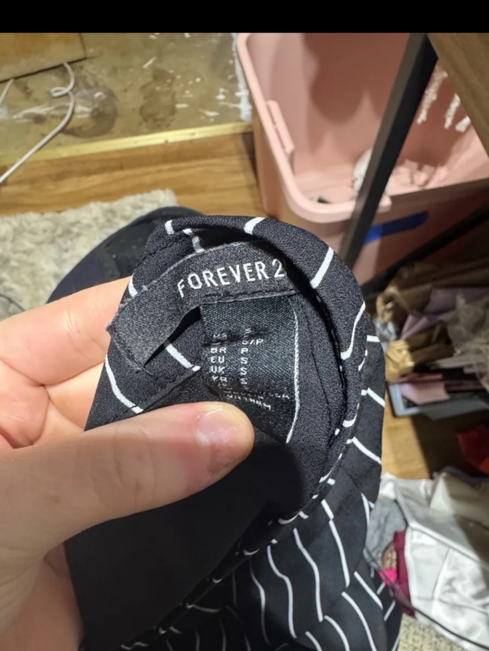 Forever 21 Black Pinstripe Trousers - Picture 2 of 3